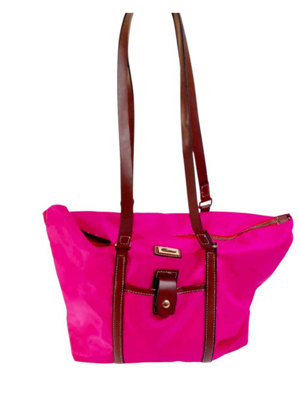 Dooney & Bourke Wayfarer Nylon Zip Tote with detachable coin purse/pink - Picture 4 of 6
